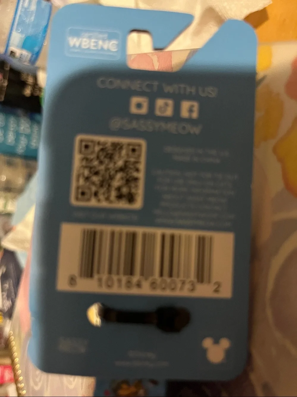 Disney Blue Cat Leash  with Mickey Pattern